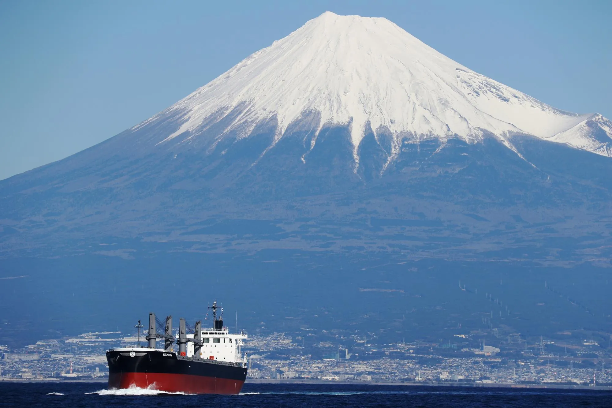 Belmoira passing Mount Fuji, Japan